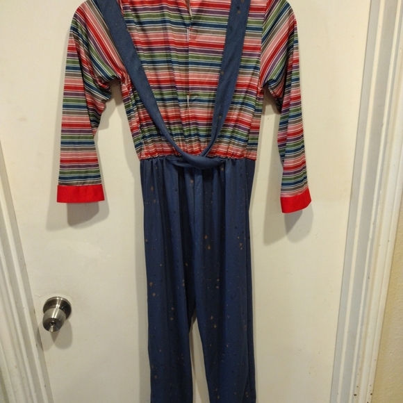 Seed Of Chucky Iconic Good Guy Overalls Halloween Costume Kid's M (8-10) Cosplay - Picture 7 of 7